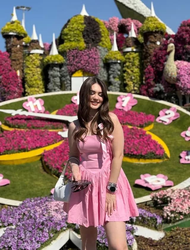 The garden's giant floral clock